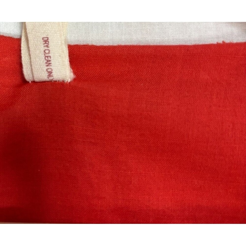 Maeve Anthroplogie Dress Womens 0 Red Cotton Silk Waist Tie Feminine Wedding - Picture 9 of 12